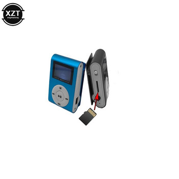 Φορητό μίνι MP3 player με οθόνη LCD μεταλλικό κλιπ USB MP3 συσκευές αναπαραγωγής μουσικής Υποστήριξη SD TF Student Walkman