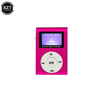 Преносим мини MP3 плейър с LCD екран, метална скоба USB MP3 музикални плейъри поддържат SD TF ученически Walkman