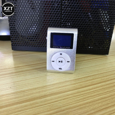 Pārnēsājams mini MP3 atskaņotājs ar LCD ekrānu metāla klipsi USB MP3 mūzikas atskaņotāji atbalsta SD TF studentu Walkman