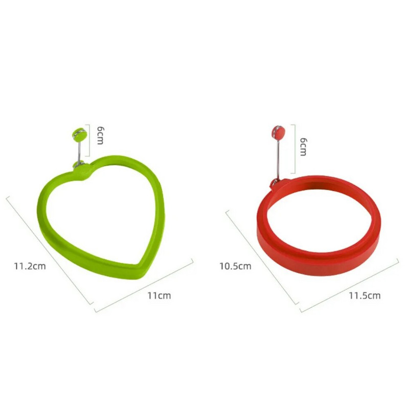 Silikoninis keptų kiaušinių blynų žiedas omletas keptų kiaušinių apvalios formos kiaušinių forma pusryčiams ruošti keptuvė Orkaitės virtuvė