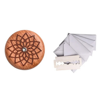 Medinis duonos peilis, skustuvas, laikymo maišelis Apvalus duonos lame tešlos pjaustymo įrankis, skirtas „pasidaryk pats“ duonos laikymo maišeliui