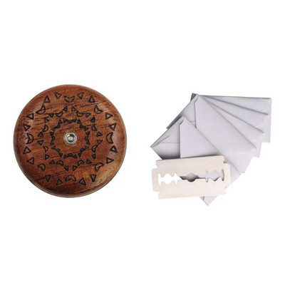 Medinis duonos peilis, skustuvas, laikymo maišelis Apvalus duonos lame tešlos pjaustymo įrankis, skirtas „pasidaryk pats“ duonos laikymo maišeliui