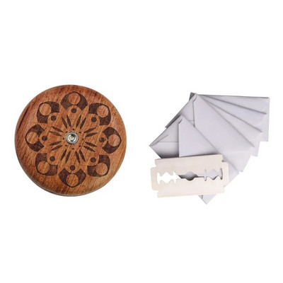 Medinis duonos peilis, skustuvas, laikymo maišelis Apvalus duonos lame tešlos pjaustymo įrankis, skirtas „pasidaryk pats“ duonos laikymo maišeliui