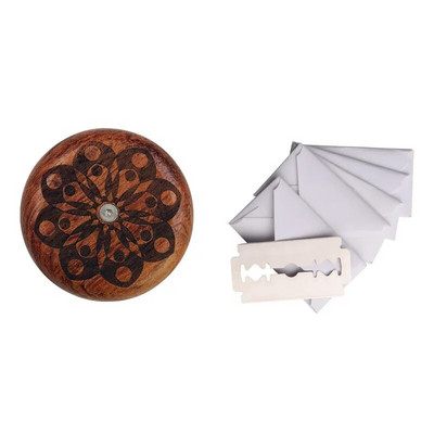 Medinis duonos peilis, skustuvas, laikymo maišelis Apvalus duonos lame tešlos pjaustymo įrankis, skirtas „pasidaryk pats“ duonos laikymo maišeliui