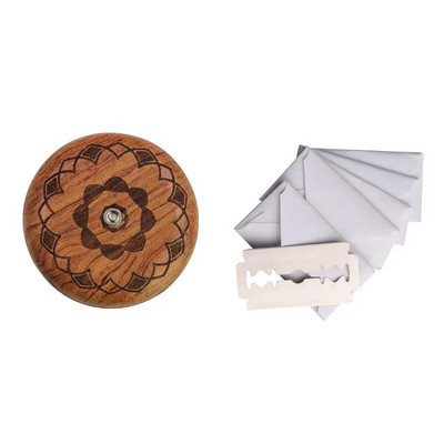 Medinis duonos peilis, skustuvas, laikymo maišelis Apvalus duonos lame tešlos pjaustymo įrankis, skirtas „pasidaryk pats“ duonos laikymo maišeliui