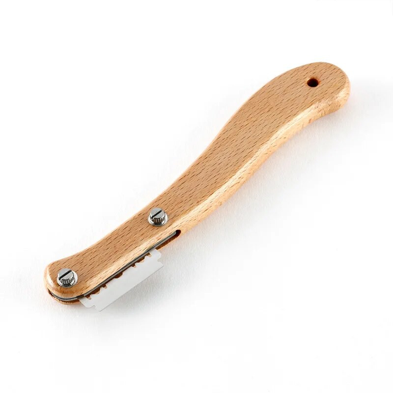 1vnt Duonos lame medinės rankenos duonos pjaustymo įrankis tešlos pjaustytuvas su 5 peiliukais, skirtas namų virtuvės kepimo įrankiui