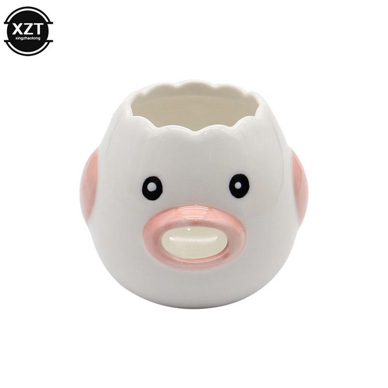 Kiaušinių baltymo trynio atskyrimo įrankis Vištienos kiaušinio trynio baltymo atskyriklis Keramika Keramikos animacinių filmų vištienos kiaušinių separatorius Virtuvės įtaisai