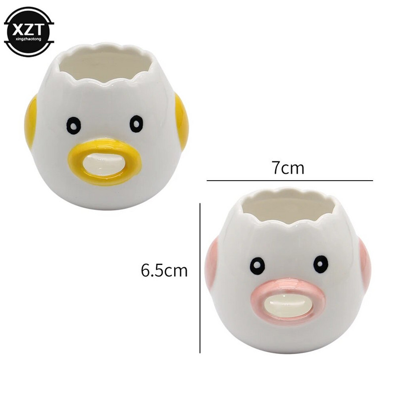 Kiaušinių baltymo trynio atskyrimo įrankis Vištienos kiaušinio trynio baltymo atskyriklis Keramika Keramikos animacinių filmų vištienos kiaušinių separatorius Virtuvės įtaisai