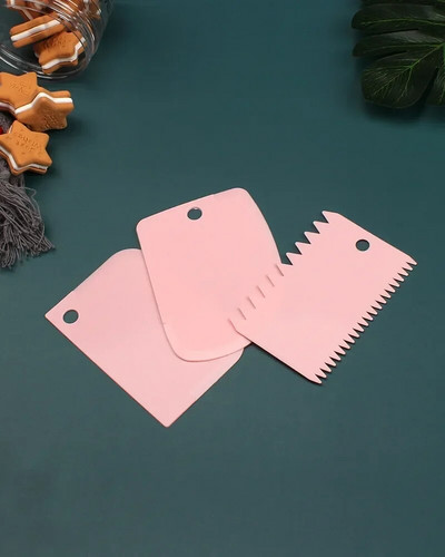 3 τμχ Ξύστρα κέικ Πλαστικά εργαλεία ψησίματος Πλαστική κρέμα ξύστρα κρέμα κέικ κόφτης ζύμης ψησίματος Αξεσουάρ κουζίνας Gadgets κουζίνας