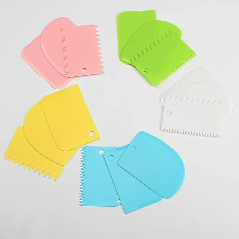 3 τμχ Ξύστρα κέικ Πλαστικά εργαλεία ψησίματος Πλαστική κρέμα ξύστρα κρέμα κέικ κόφτης ζύμης ψησίματος Αξεσουάρ κουζίνας Gadgets κουζίνας