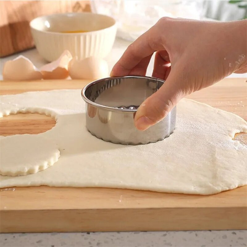 3 komada okruglih kalupa za knedle od nehrđajućeg čelika, set za rezanje, aparat za kolače, omot za kolače, alat za rezanje tijesta, kuhinjski dodaci