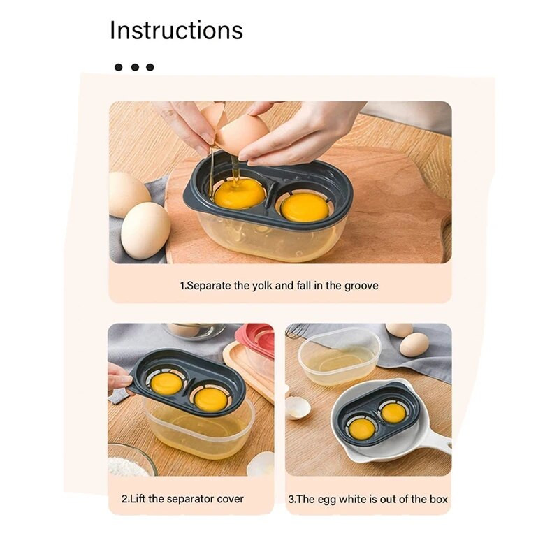 Διαχωριστής λευκού αυγού Φίλτρο κρόκου Κουτί αποθήκευσης Gadgets κουζίνας Διαχωριστής αυγών Εξαγωγέας εργαλείου μαγειρέματος