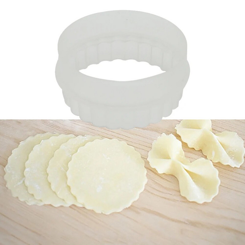 Plastikiniai apvalūs koldūnai įvyniokliai formelių rinkinys pjaustyklės formavimo įrankiai apvalūs sausainių tešlos įvynioklis tešlos pjaustymas maisto įrankis tešlos pjaustytuvas