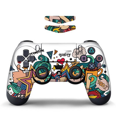 DATA FROG ādas uzlīme PlayStation 4 PS4 DualShock aizsargājošā vāka uzlīme PS4 Pro Slim Controller uzlīmes piederumiem