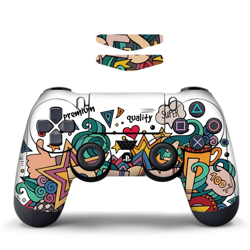 DATA FROG ādas uzlīme PlayStation 4 PS4 DualShock aizsargājošā vāka uzlīme PS4 Pro Slim Controller uzlīmes piederumiem