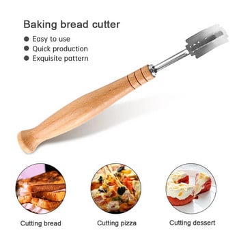 Κόφτες ψωμιού με 5 τεμ. ανταλλακτικές λεπίδες Εργαλεία μαχαιριού ψησίματος για γαλλικό τοστ κοπτικό μαχαίρι Bagel Arc Curved μαχαίρι Εργαλεία κουζίνας