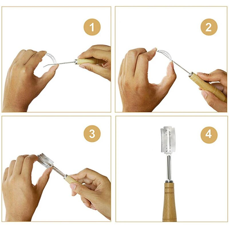 Duonos pjaustyklės su 5 vnt pakaitiniais peiliukais.