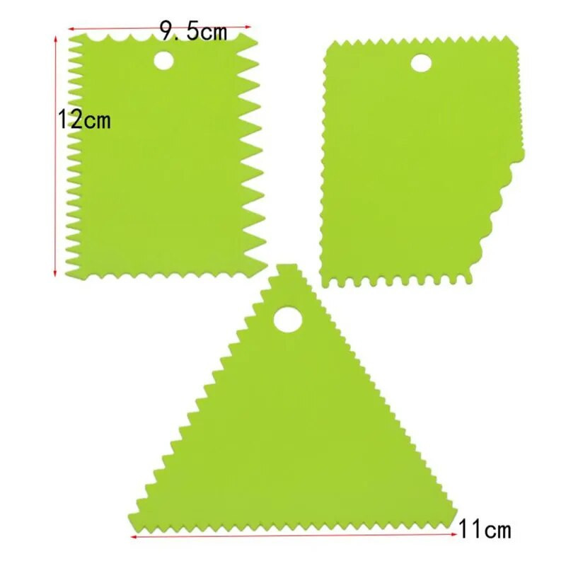 3 τεμάχια/σετ ξύστρα κέικ ζαχαρωτό μους κρέμας σπάτουλας Edge πιο απαλή φόρμα ζαχαροπλαστικής κοπής cupcake Εργαλεία διακόσμησης Ψητοπωλείο