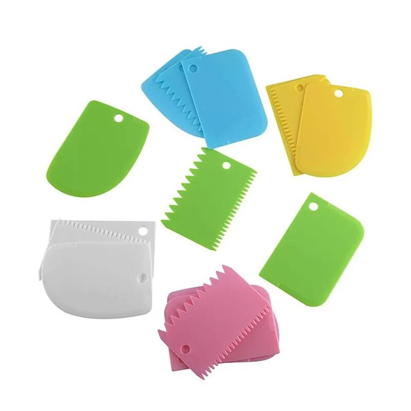 Πλαστική Ζύμη Κόφτης Μπισκότων Φοντάν ψωμιού Εργαλεία Πίτσας Σπάτουλα για Ξύστρα βούτυρο κέικ Σκεύη κουζίνας ζαχαροπλαστικής και αρτοποιίας