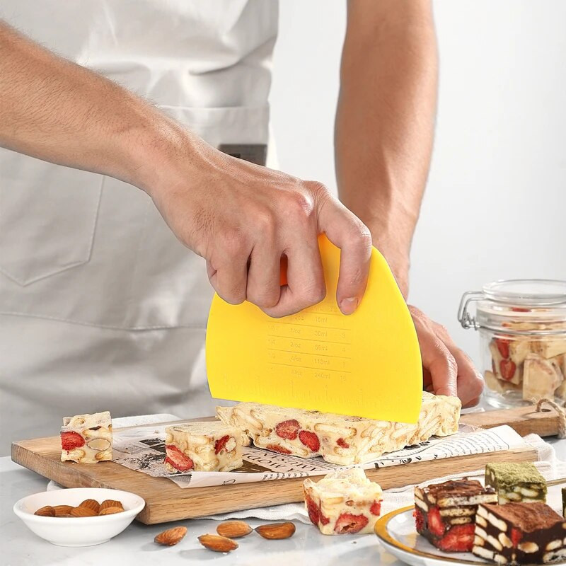 Plastikinis tešlos vyniotinis pyrago kremas Mentele Nelipni sviesto tešla Duonos pjaustyklė Peilis Virtuvės tešlos kepimo grandiklis su svarstyklėmis