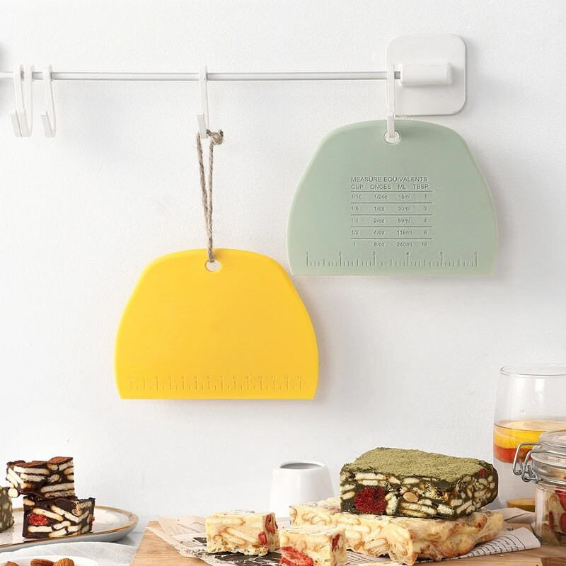 Plastikinis tešlos vyniotinis pyrago kremas Mentele Nelipni sviesto tešla Duonos pjaustyklė Peilis Virtuvės tešlos kepimo grandiklis su svarstyklėmis