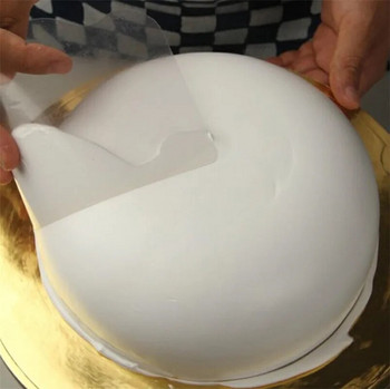 5PCS Гъвкава прозрачна пластмасова стъргалка за торта По-гладка резачка за тесто за хляб Сладкарски готвач Консумативи за украса на торта