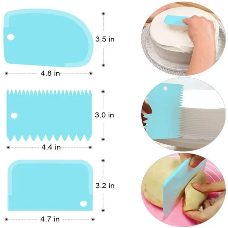 1vnt Naudinga lenkta kreminė mentele Fondant tešlos grandiklis Tortų pjaustyklė Tešlos kepimo įrankis Virtuvės priedai „Pasidaryk pats“ konditerijos pjaustyklės