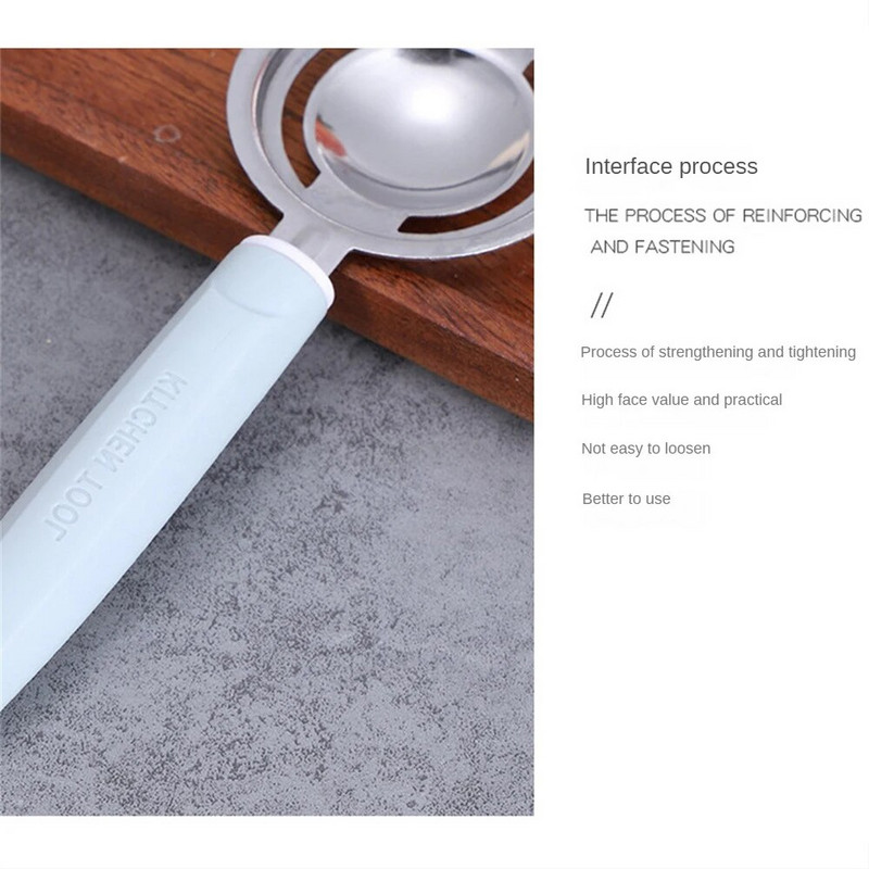 Nerūdijančio plieno praktiška rankų darbo virtuvės kiaušinių skirstytuvo rankena Paprasta švari namų apstatymo atskyrimo priemonė Buitinė kepimas