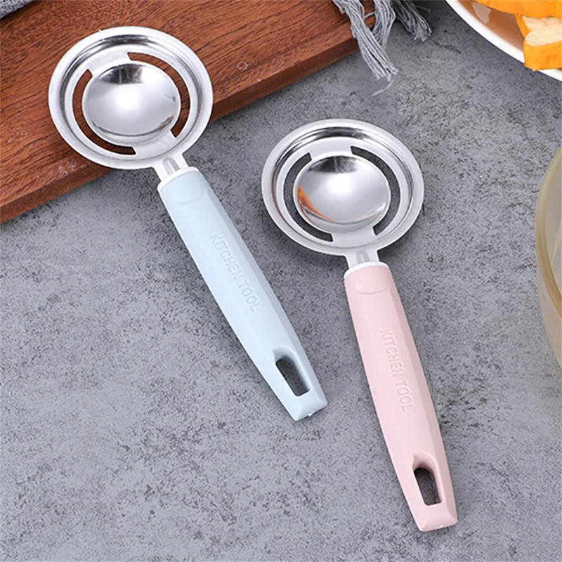 Nerūdijančio plieno praktiška rankų darbo virtuvės kiaušinių skirstytuvo rankena Paprasta švari namų apstatymo atskyrimo priemonė Buitinė kepimas