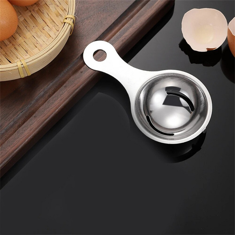 Διαχωριστής λευκού αυγού Εργαλεία από ανοξείδωτο ατσάλι Αυγά φίλτρο κρόκος Gadgets Αξεσουάρ κουζίνας Διαχωριστικό χωνί Διαχωριστικό κουταλιού σκεύη