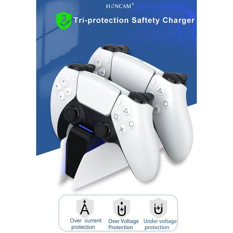 Įkroviklis, skirtas Sony Play Station Playstation PS5 PS5 Valdiklis Valdiklis Dualsense Stovo priedai Žaidimų pulto palaikymas Komandų laikiklis