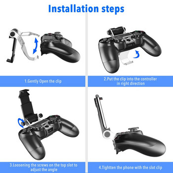 Игри и аксесоари за Sony PlayStation PS4 Slim PS4 Pro Контролер за игри Dualshock4 Смарт мобилен телефон Скоба Държач за монтаж