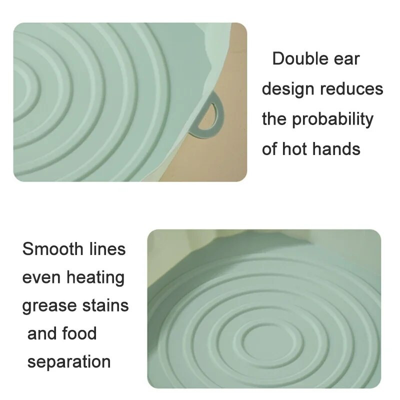 18 CM gaisa frier silikona grozs silikona veidne Airfryer cepeškrāsns cepšanas paplāte Pica cepta vistas grozs atkārtoti lietojama pannas ieliktņa piederumi