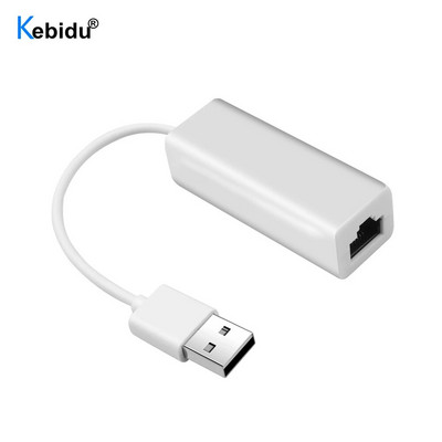 Kebidu Portable USB 2.0 към RJ45 мрежова карта 10Mbps Micro USB към RJ45 Ethernet Lan адаптер за PC лаптоп Windows XP 7 8