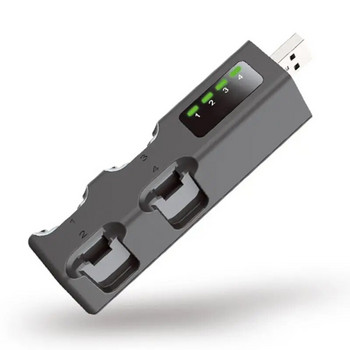 Преносим мини USB хъб Безжично зарядно устройство Държач за четири базови станции за зареждане за NS Switch JoyCon Аксесоари за дръжка за игра