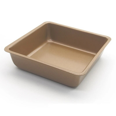 Τετράγωνη φόρμα μίνι κέικ 4 ιντσών Αντικολλητική φόρμα ψωμιού πίτσας Ταψί για κέικ από ανθρακούχο χάλυβα Ταψί ψησίματος Σκεύη ψησίματος Αξεσουάρ κουζίνας