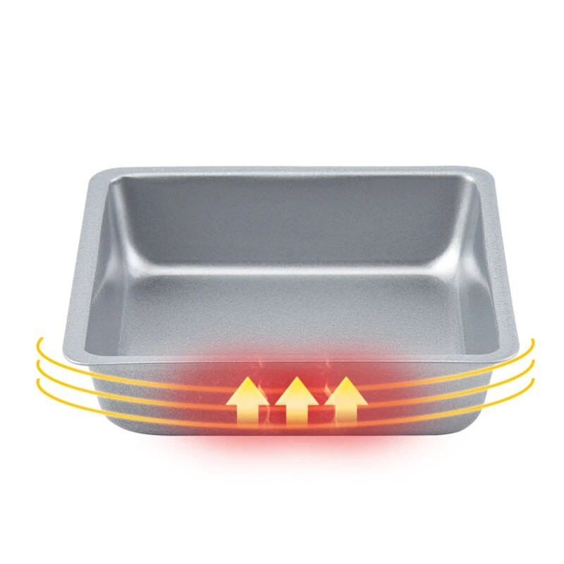 Τετράγωνη φόρμα μίνι κέικ 4 ιντσών Αντικολλητική φόρμα ψωμιού πίτσας Ταψί για κέικ από ανθρακούχο χάλυβα Ταψί ψησίματος Σκεύη ψησίματος Αξεσουάρ κουζίνας
