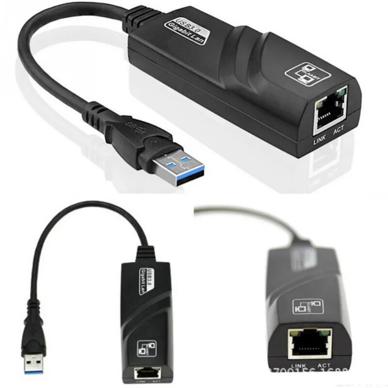Laidinis USB 3.0 į Gigabit Ethernet RJ45 LAN (10/100/1000) Mbps tinklo adapteris Ethernet tinklo plokštė, skirta kompiuterių didmeninei prekybai