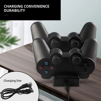 PS3 Controller Charger Station, Charging Dock for PS3 Original Wireless Dual Controller and Move Controller with LED Light Indic