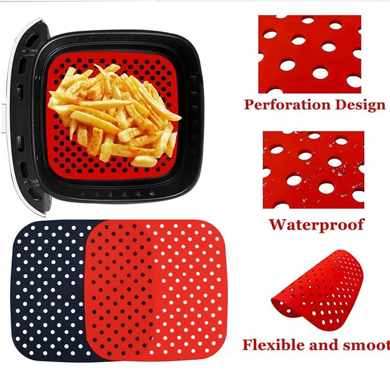 Naujas silikoninis kilimėlis Virtuvės priedai Oro gruzdintuvė Nelipnus kepimo kilimėlis Konditerijos įrankiai Priedai Kepimo reikmenys Aliejaus kilimėliai