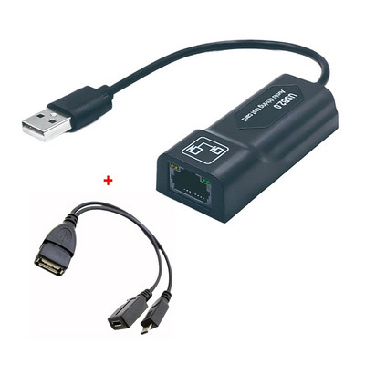 Mirco USB OTG кабел LAN Ethernet конектор USB 2.0 към RJ45 адаптер Издръжлив адаптер за STICK GEN 2 за FIRE TV 3