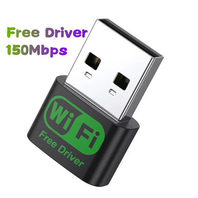 150 Mbps mini USB vezeték nélküli Wifi adapter Wi-Fi hálózati LAN kártya 802.11n MT7601UN PC asztali számítógéphez ingyenes illesztőprogram