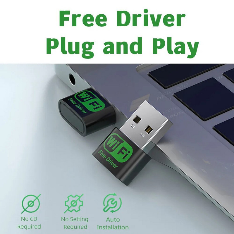 150 Mbps mini USB vezeték nélküli Wifi adapter Wi-Fi hálózati LAN kártya 802.11n MT7601UN PC asztali számítógéphez ingyenes illesztőprogram