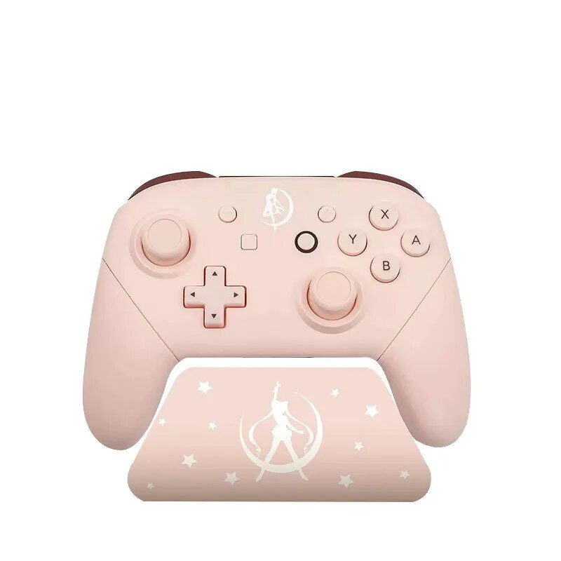 Naujas valdiklio ekrano stovas, skirtas „Nintendo Switch Pro“ dokų stočiai, skirtas „XBOX One“ / PS4 žaidimų pulto laikiklio rankenai, rožinė juoda