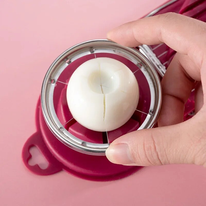 Daugiafunkcinis kiaušinių pjaustytuvas nerūdijančio plieno kiaušinių pjaustyklės pjaustytuvas Gėlės formos pietų mėsos pjaustyklės virtuvės prietaisai