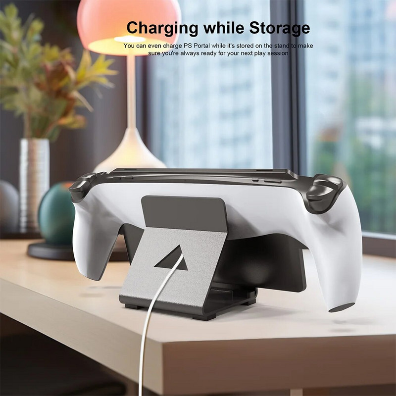 Stalinio stovo atramos laikiklis Sutaupykite vietos planšetinių kompiuterių stovas su neslystančiu silikoniniu padėklu, skirtu PS portalo garų dekui ROG Switch Phone