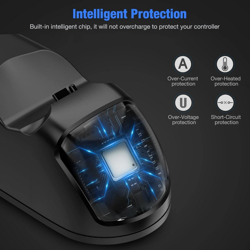 BEBONCOOL greito PS4 valdiklio įkrovimo doko stoties dvigubo įkroviklio stovas su ekranu, skirtas Play Station 4 / PS4 Slim / PS4 Pro