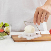 Daugiafunkcinės kiaušinių pjaustyklės nerūdijančio plieno pjaustyklės Įmantrus kiaušinių pjaustymo įrankis Pagrindinis du viename Kiaušinių pjaustytuvas Virtuvės prietaisai