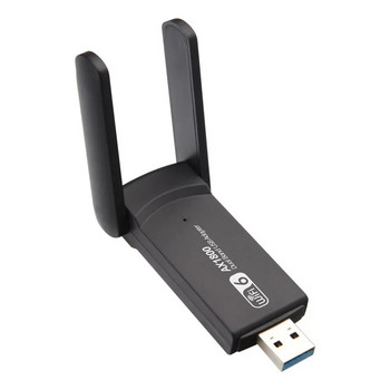 WiFi 6 USB адаптер 2.4G & 5G AX1800 Високоскоростен USB3.0 безжичен ключ Мрежова карта MT7921AU WiFi6 адаптер за Win10/11