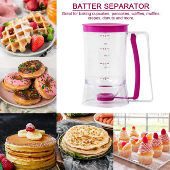 Pancake Batter Dispenser Batter Separator Cream Speratator Precise Portion Control για cupcakes/waffles/muffins mix/Cake Baked